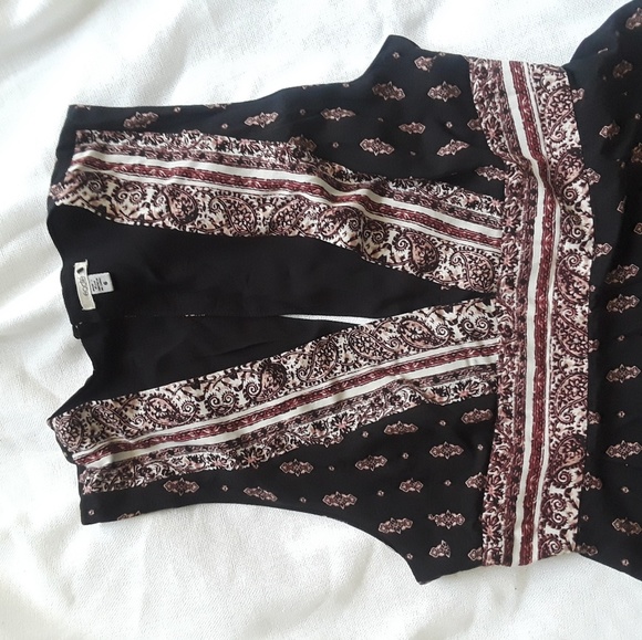 {Ecote} Paisley Plunge-Front Romper GUC Sz 6 - Picture 5 of 8